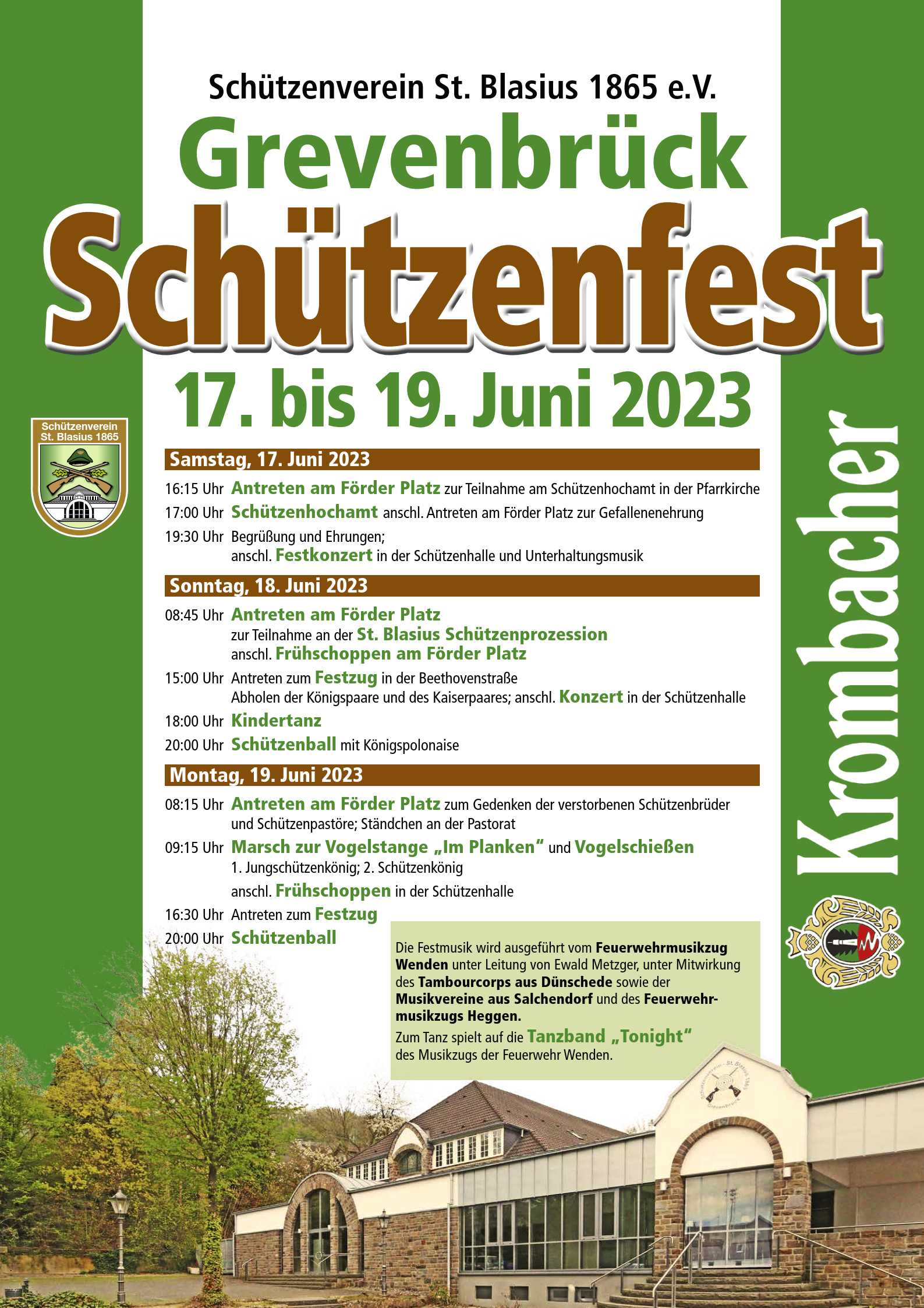 Plakat Schützenfesst Grevcenbrück 2023